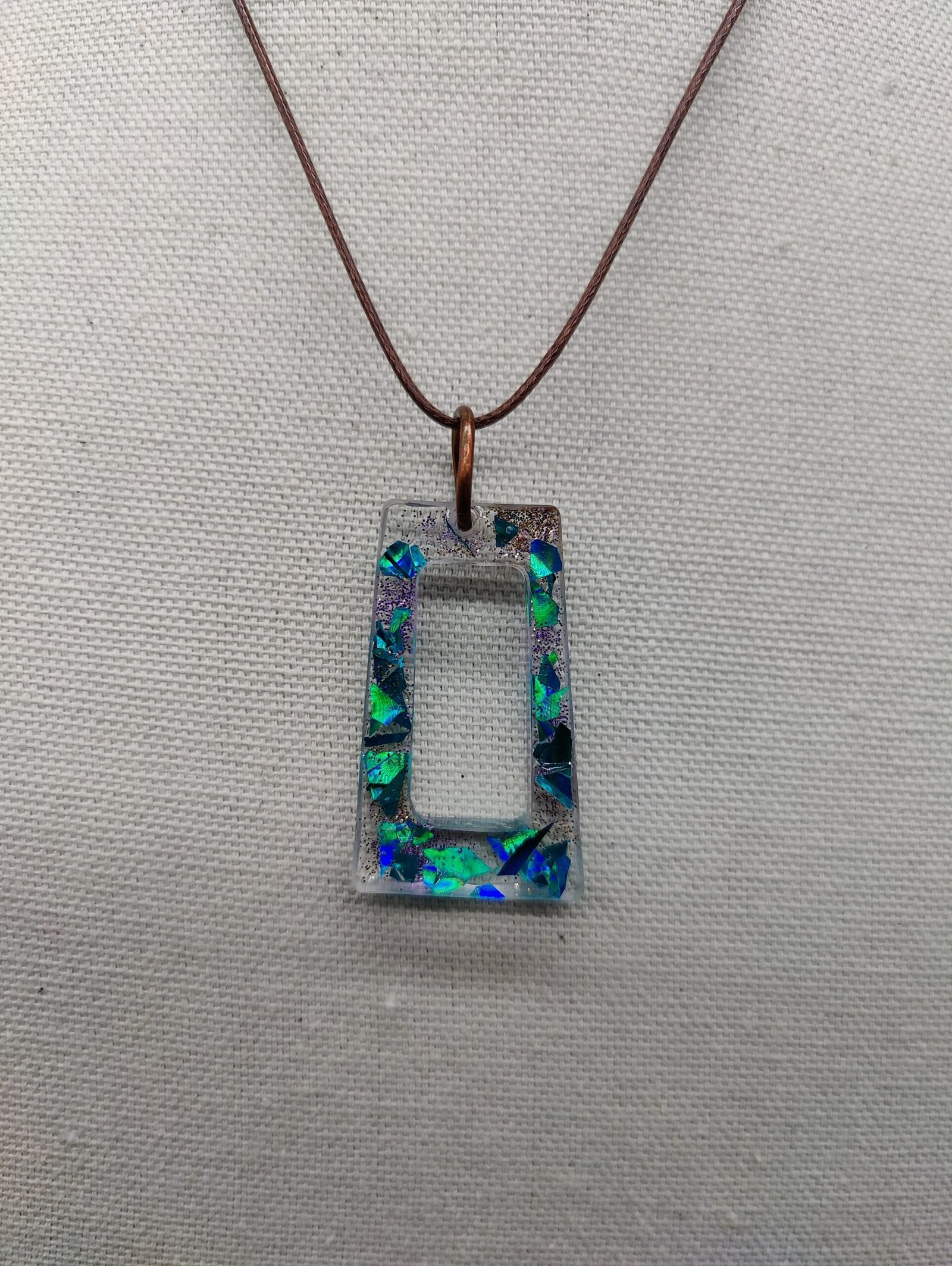 Blue Rectangle Pendant