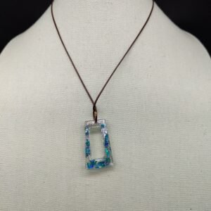 Blue Rectangle Pendant