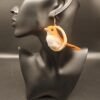 Orange Bird in Bamboo Ring Earring