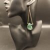 Green Glass Gold Dangle Green Glass Gold Dangle