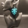 Green Leather Earring