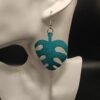 Green Leather Earring